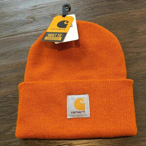 Carhartt Knit Cuffed Beanie Watch Hat, Winter, color Marmalade A18 -Q65-…